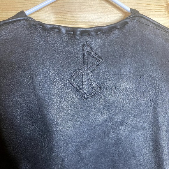 Men's Leather Custom Made Upcycled Rocker Band Outfit - Picture 12 of 15